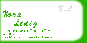 nora ledig business card